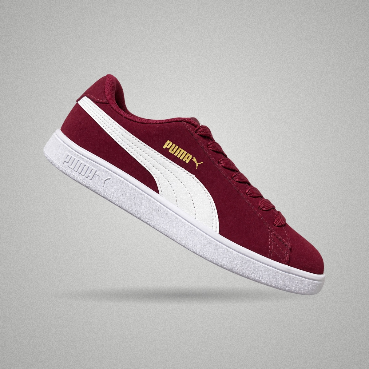 Tênis Puma Smash V3 BDP Bordô e branco